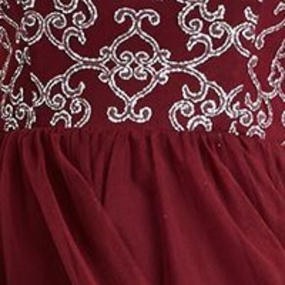 SPEECHLESS Womens Burgundy Spaghetti Strap Full-Length Evening Dress 3 - Picture 4 of 4